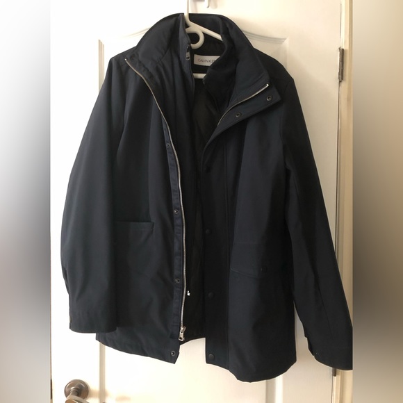 Calvin Klein men jacket navy blue Medium. - Picture 2 of 2